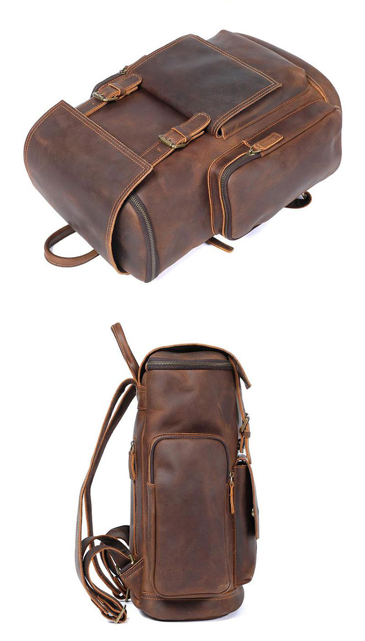  men's leather backpacks
