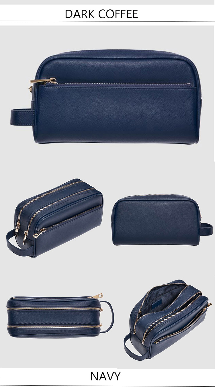 men washing toiletry bag