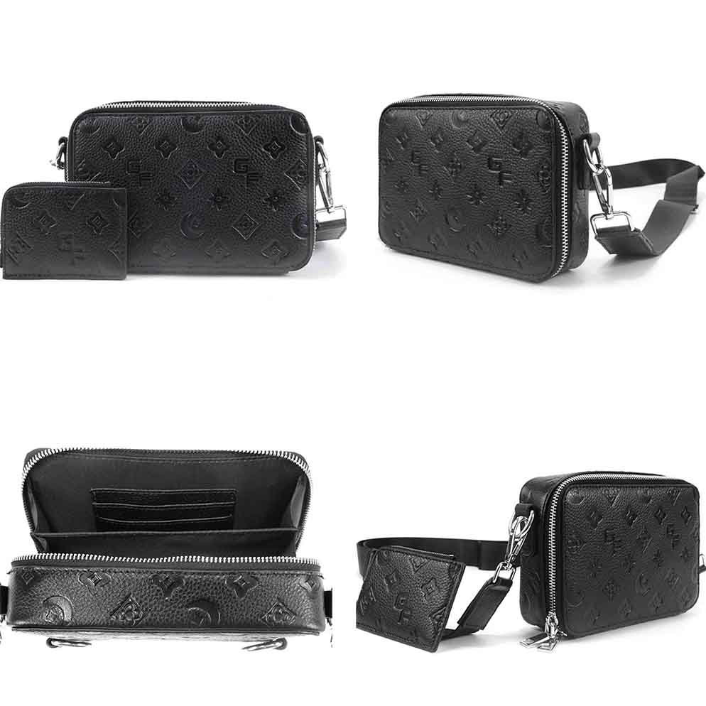 Men's printed shoulder bag